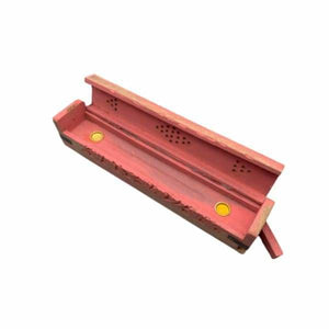 Pink Sanded Coffin Box Incense Burner