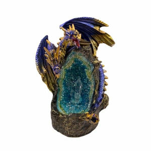 Blue 2-Headed Dragon Crystal Backflow Burner